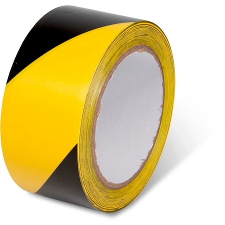 Global Industrial Vinyl Yellow/Black, 2 in W x 108 in L, 5 Thick 670651YB